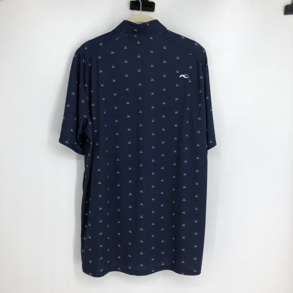 KJUS Navy Men's Golfer Polo in Atlanta Blue/White size 48 S - Picture 4 of 15